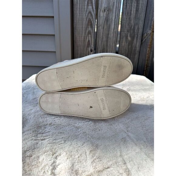 Soludos Women's Pink Rainbow Wave Sneakers Size 10 Embroidered Lace-Up - Picture 10 of 11